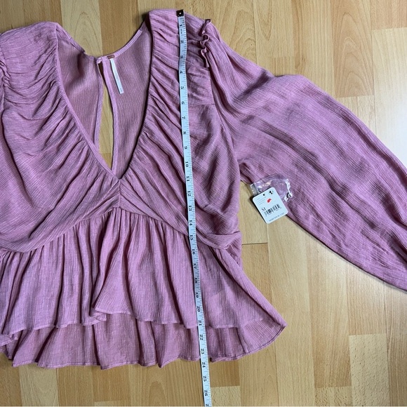 Free People NWT Daia Blouse Mountain Flower Medium Romantic Feminine - Picture 14 of 14